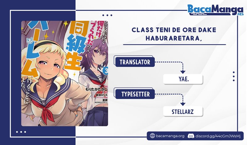 Baca Komik Class Ten’i de Ore dake Haburareta no de, Doukyuusei Harem Tsukuru Koto ni shita Chapter 15 Gambar 1