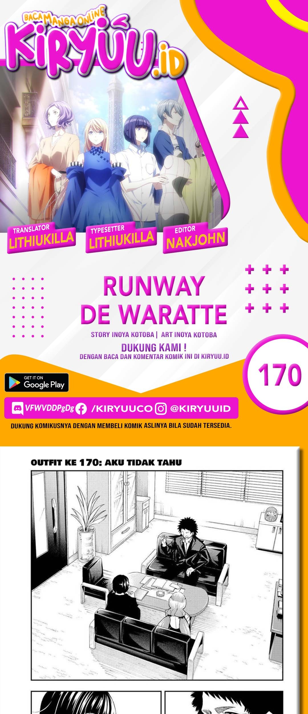 Baca Komik Runway de Waratte Chapter 170 Gambar 1