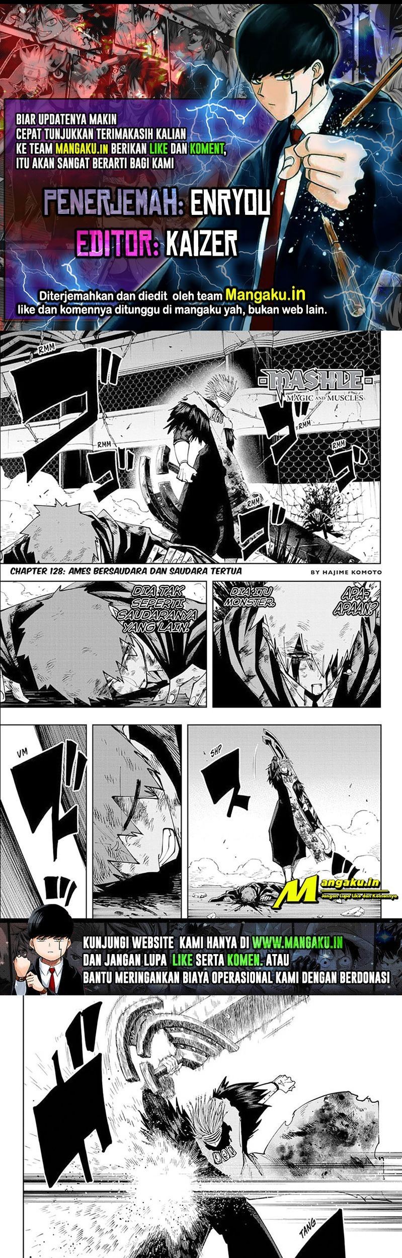Baca Komik Mashle: Magic and Muscles Chapter 128 Gambar 1