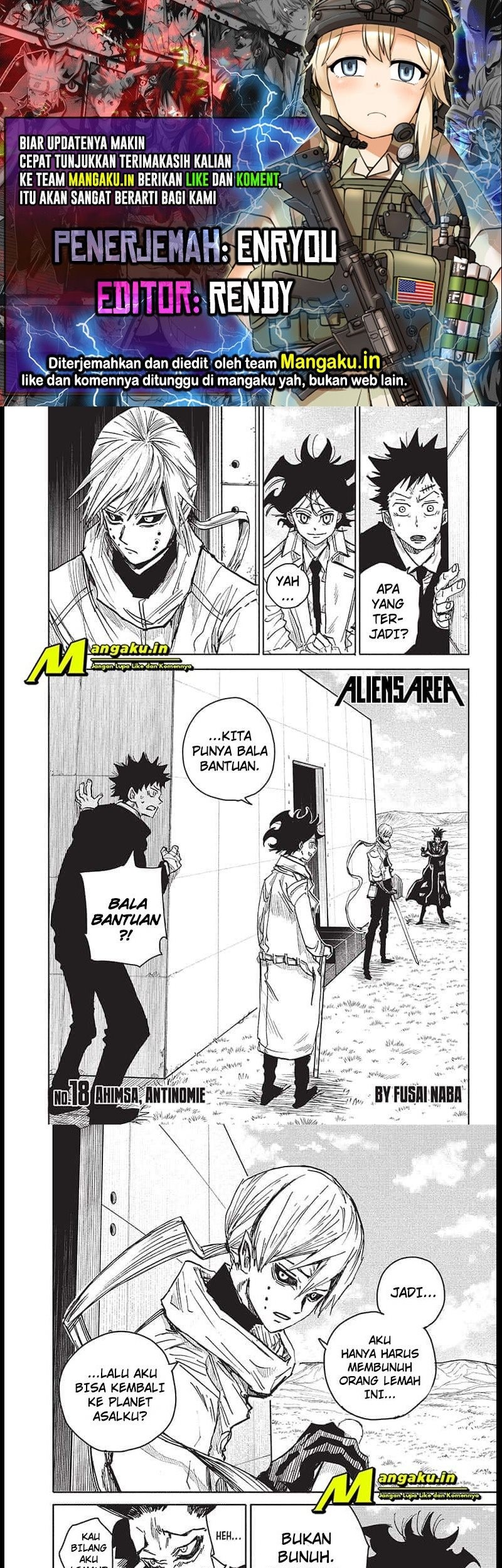 Baca Komik Aliens Area Chapter 18 Gambar 1
