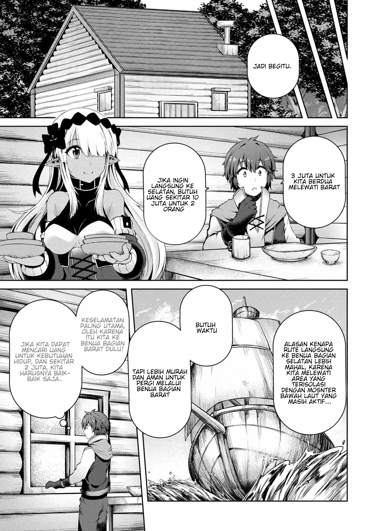 Ie ga Moete Jinsei Dou Demo Yoku Natta kara, Nokotta Nakenashi no Kin de Dark Elf no Dorei o Katta Chapter 4.2 Gambar 15