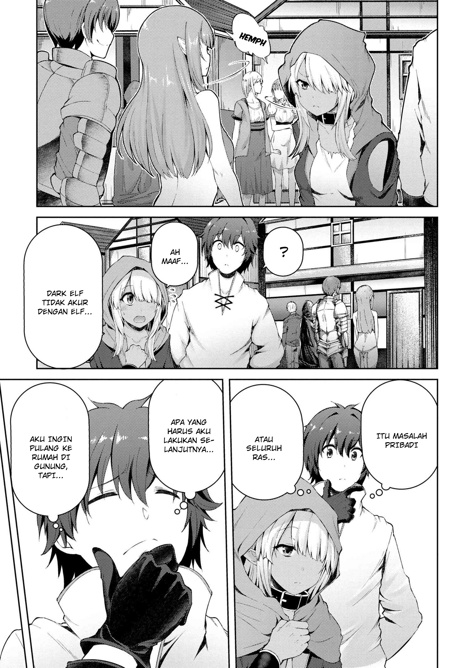 Ie ga Moete Jinsei Dou Demo Yoku Natta kara, Nokotta Nakenashi no Kin de Dark Elf no Dorei o Katta Chapter 02.1 Gambar 4