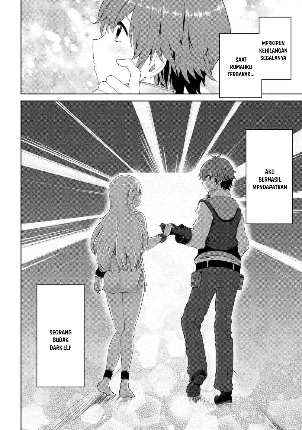 Ie ga Moete Jinsei Dou Demo Yoku Natta kara, Nokotta Nakenashi no Kin de Dark Elf no Dorei o Katta Chapter 01 Gambar 34