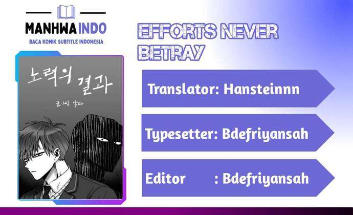 Efforts Never Betray Chapter 31 End 1
