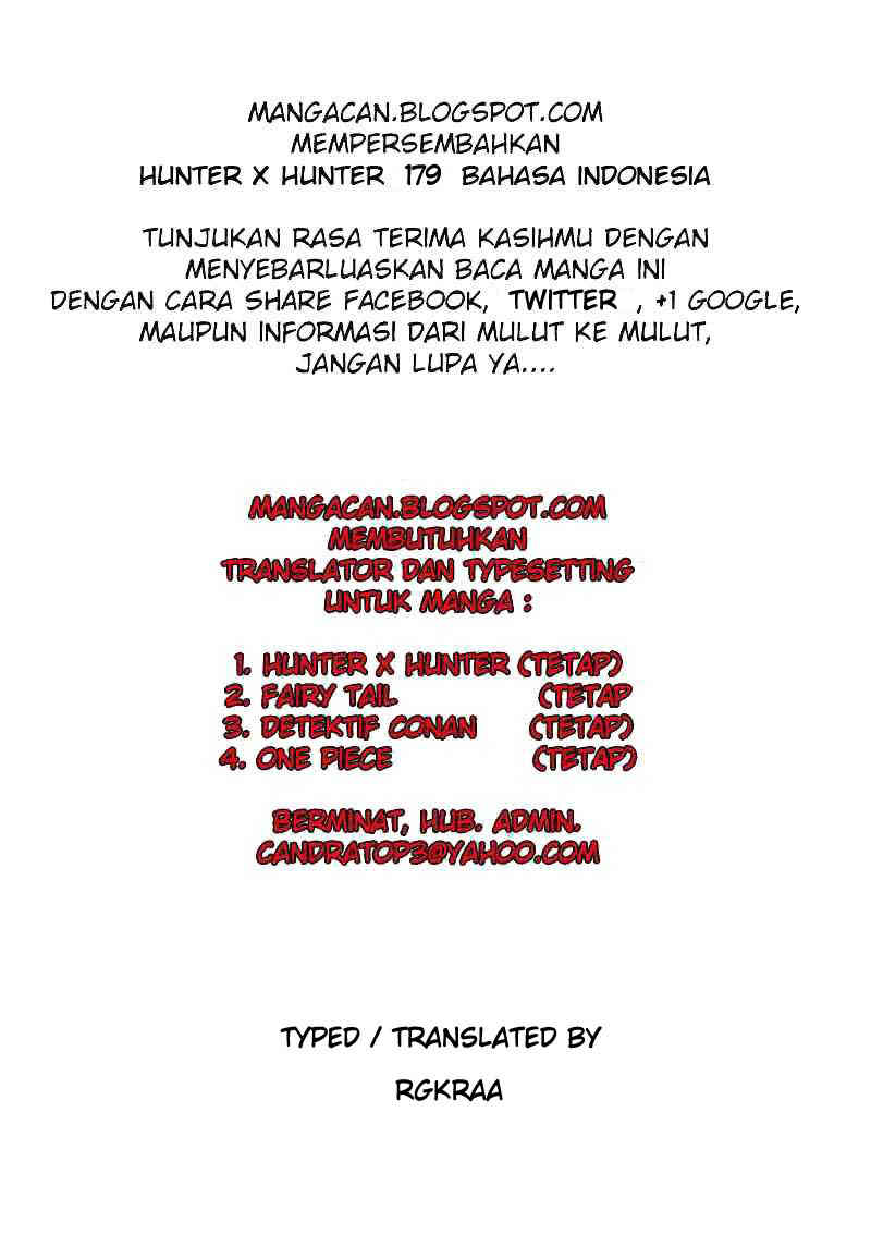 Baca Komik Hunter x Hunter Chapter 179 Gambar 1