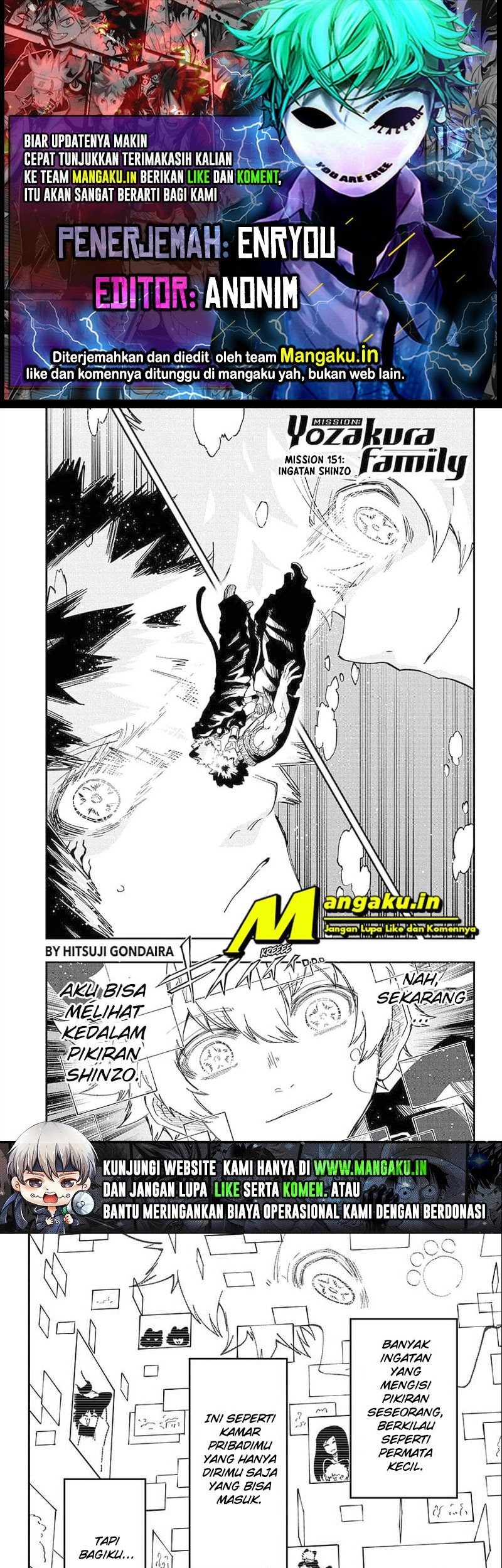 Baca Komik Mission: Yozakura Family Chapter 151 Gambar 1
