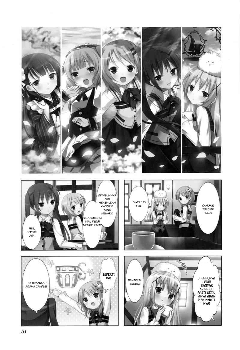 Baca Komik Gochuumon wa Usagi desu ka? Chapter 6 Gambar 1
