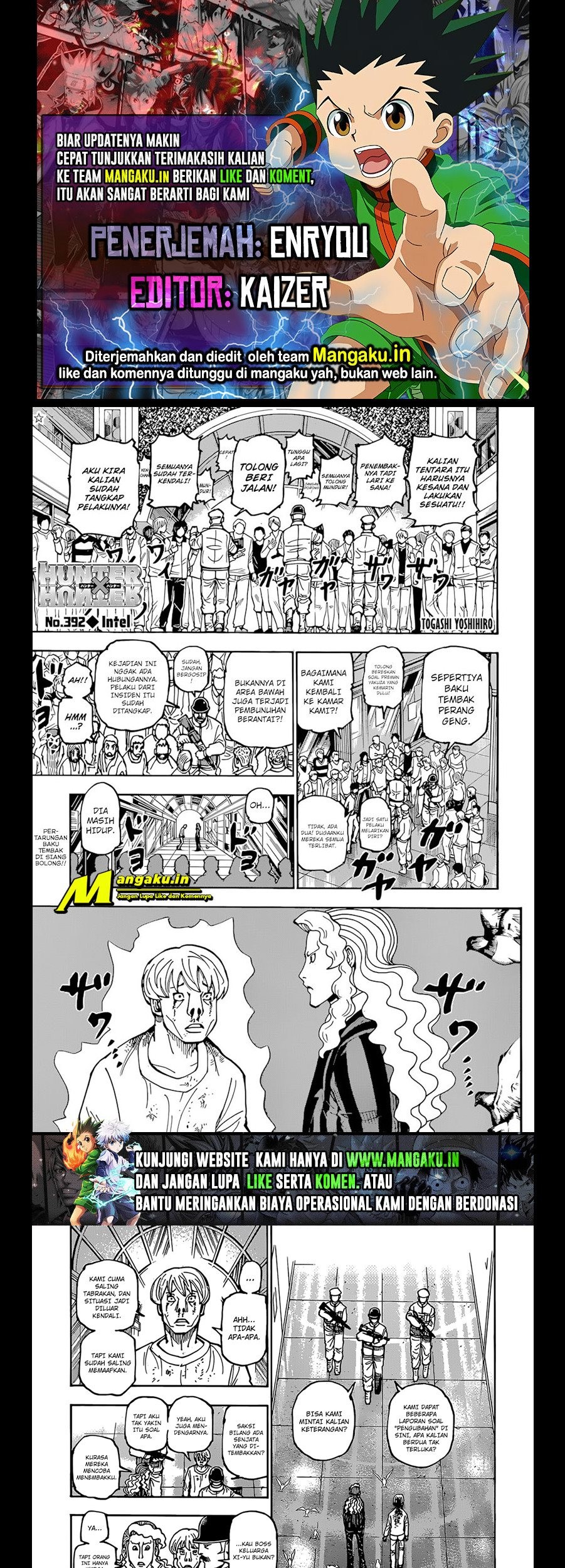 Baca Komik Hunter x Hunter Chapter 392 Gambar 1
