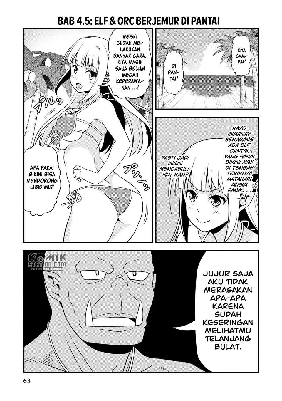 Baca Komik Hentai Elf to Majime Orc Chapter 9.7 Gambar 1