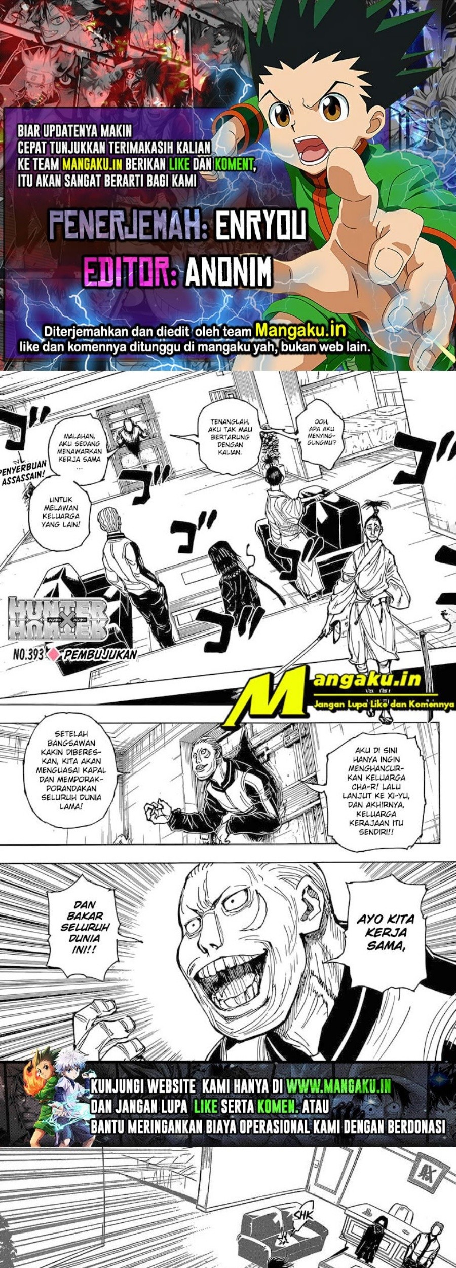 Baca Komik Hunter x Hunter Chapter 393 Gambar 1