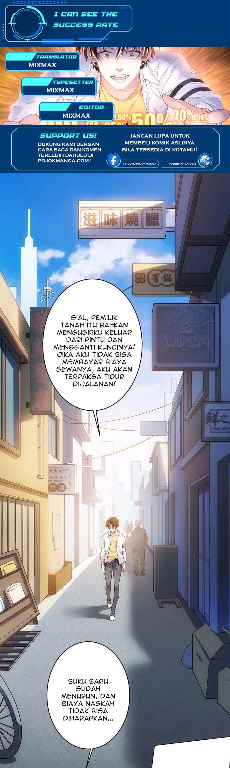 Baca Komik I Can See The Success Rate Chapter 1 Gambar 1