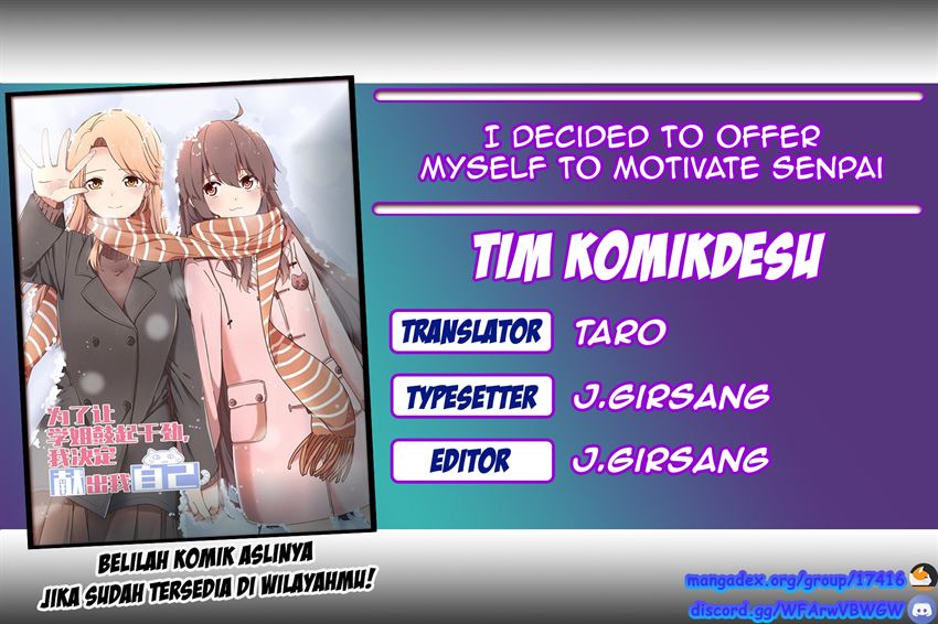 Baca Komik I Decided to Offer Myself to Motivate Senpai Chapter 1 Gambar 1