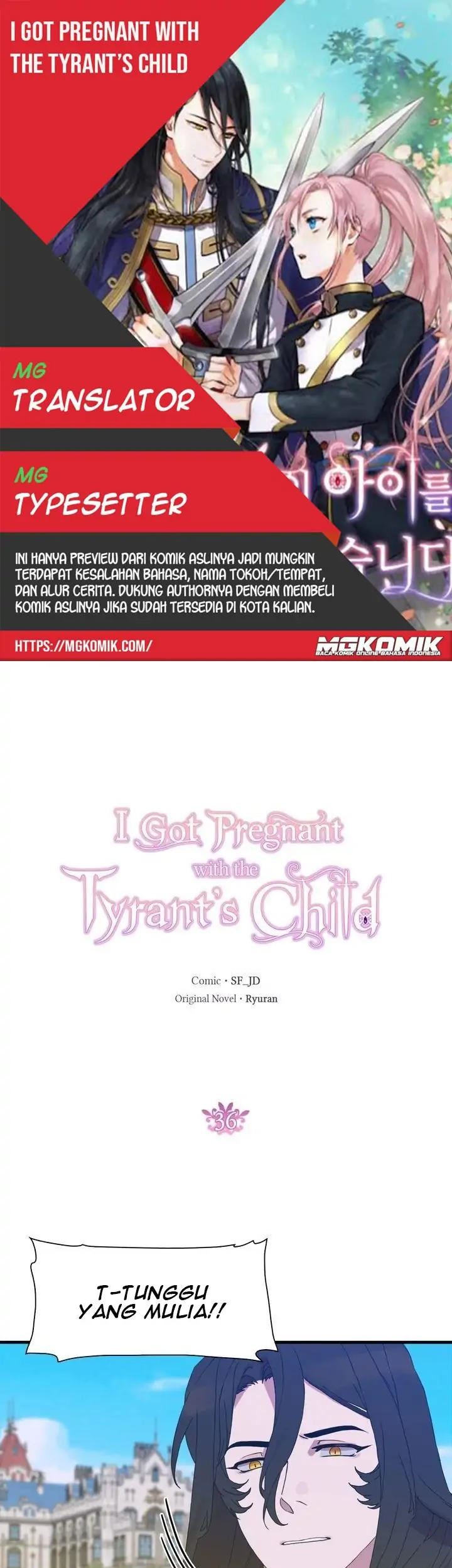 Baca Komik I Gave Birth to the Tyrant’s Child Chapter 36 Gambar 1