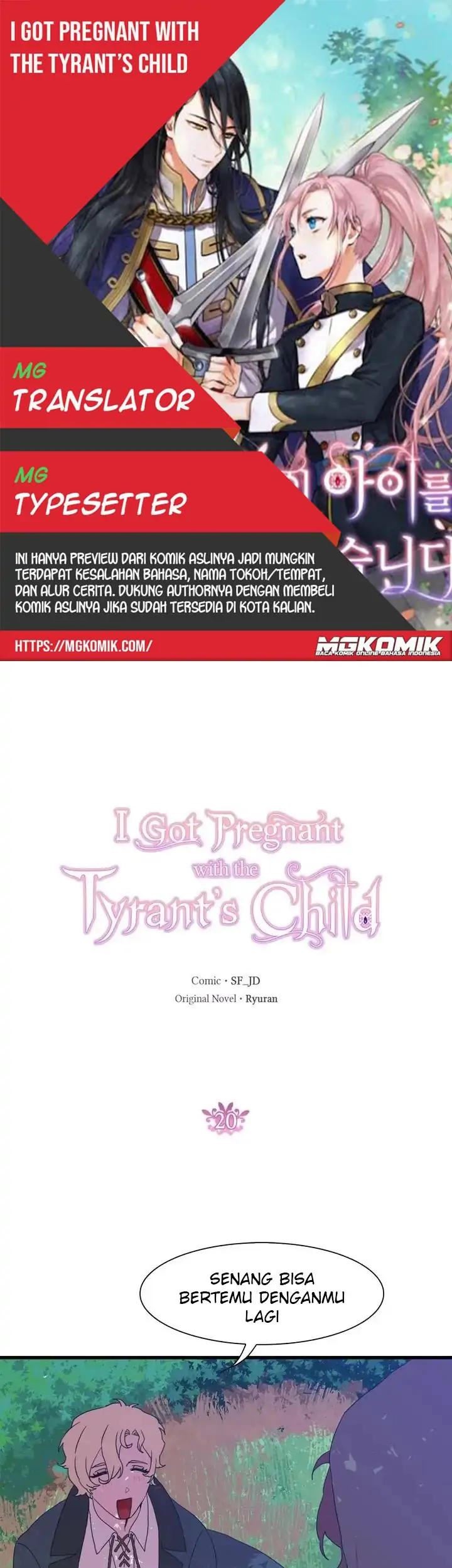 Baca Komik I Gave Birth to the Tyrant’s Child Chapter 20 Gambar 1