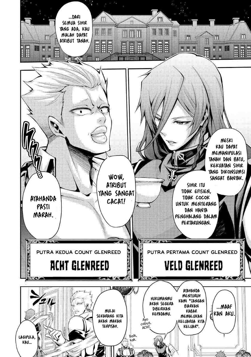 Hazure Zokusei Tsuchi Mahou no Sei de Henkyou ni Tsuihousareta no de, Gangan Ryouchi Kaitakushimasu! Chapter 01 Gambar 9