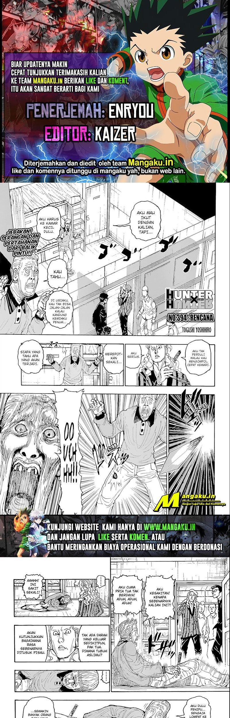 Baca Komik Hunter x Hunter Chapter 394 Gambar 1
