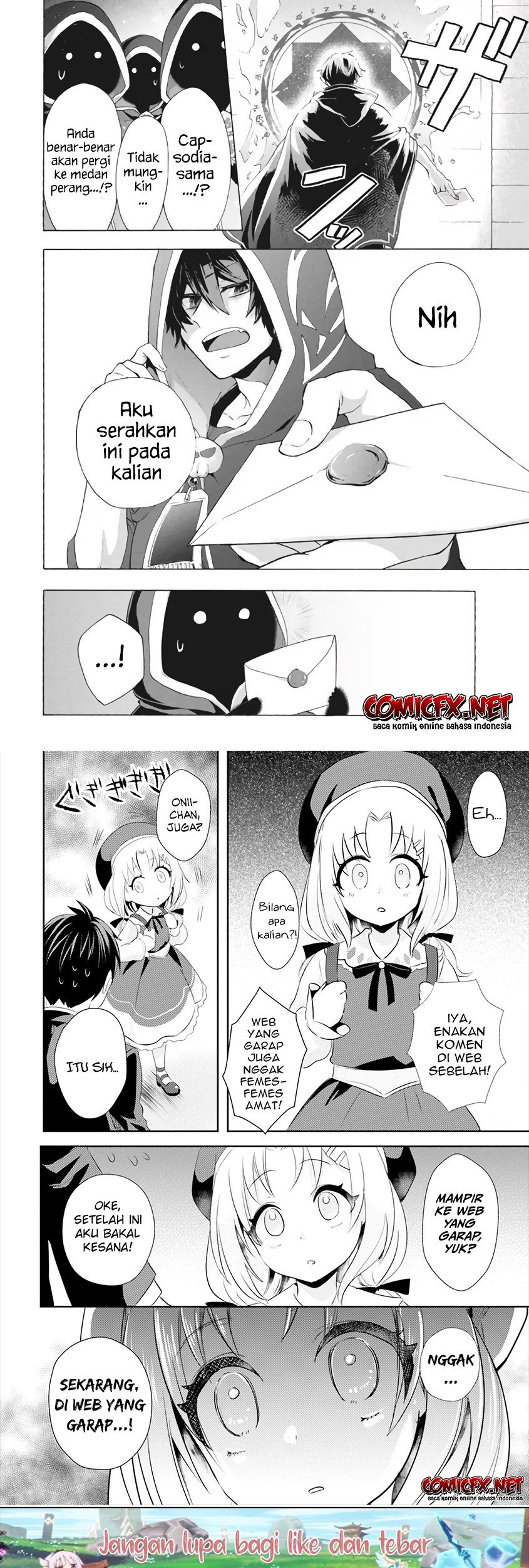 “Kukuku… He is the weakest of the Four Heavenly Monarchs.” I was dismissed from my job but somehow I became the master of a hero and a holy maiden. Chapter 09.1 Gambar 9