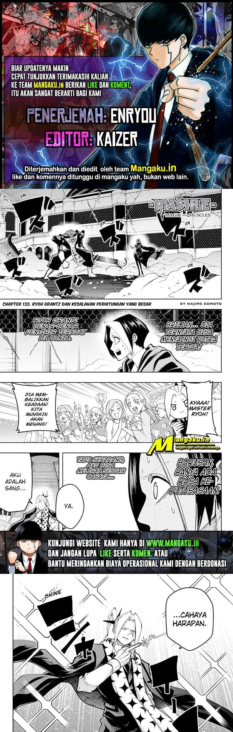 Baca Komik Mashle: Magic and Muscles Chapter 132 Gambar 1
