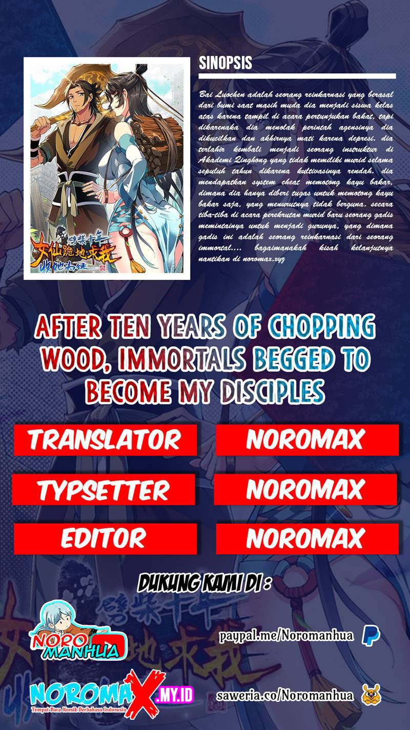 Baca Komik After Ten Years of Chopping Wood, Immortals Begged To Become My Disciples Chapter 8 Gambar 1