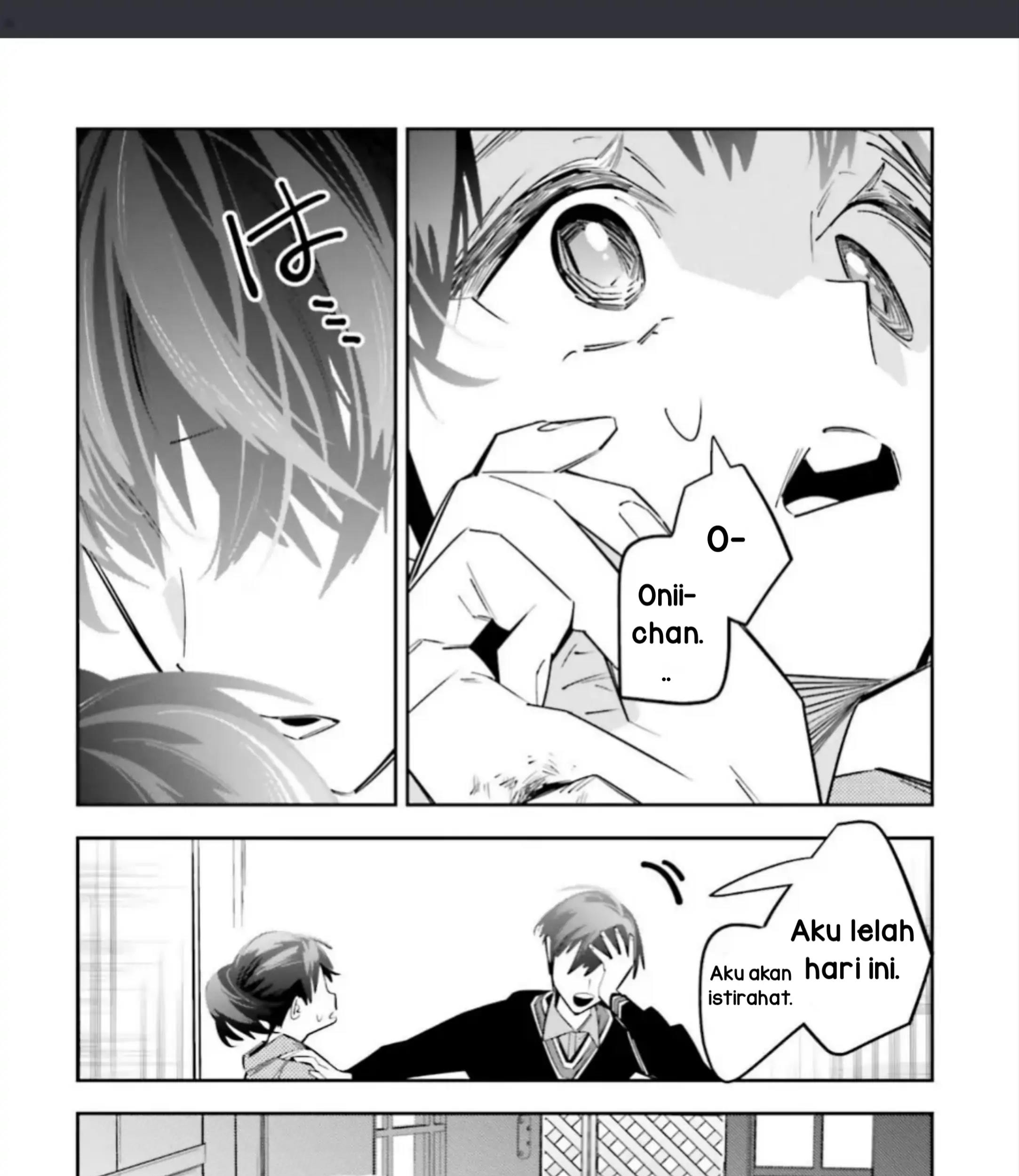 I Reincarnated as the Little Sister of a Death Game Manga’s Murder Mastermind and Failed Chapter 4.2 Gambar 20