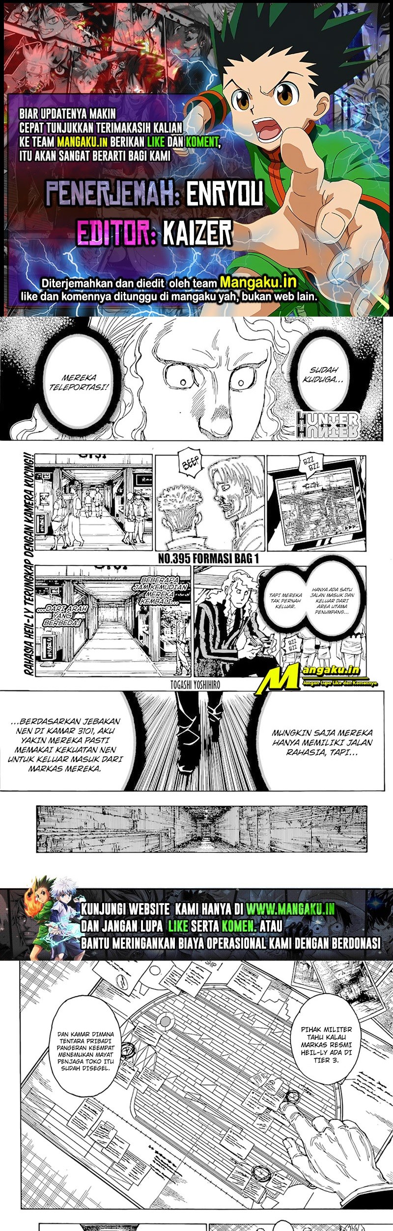 Baca Komik Hunter x Hunter Chapter 395 Gambar 1