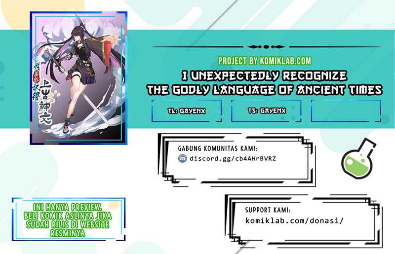 Baca Komik I Unexpectedly Recognize the Godly Language of Ancient Times Chapter 04 Gambar 1