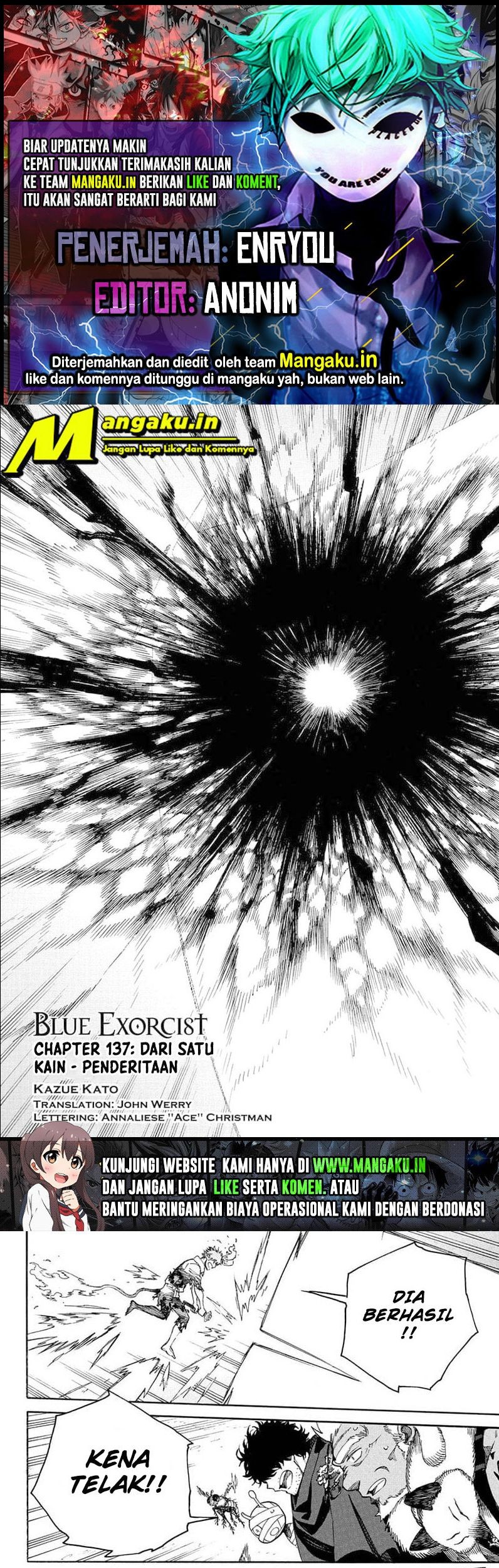 Baca Komik Ao no Exorcist Chapter 137 Gambar 1