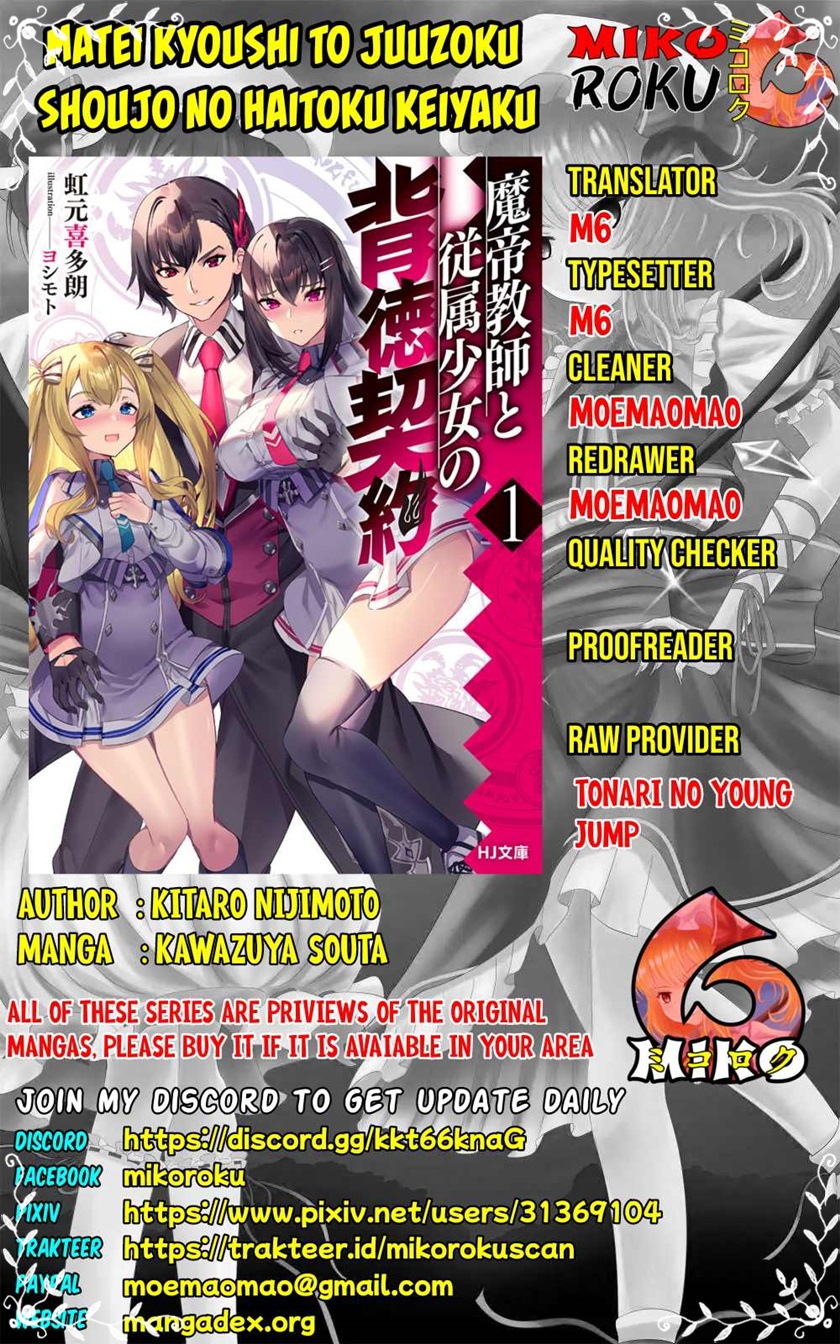 Baca Komik Matei Kyoushi to Juuzoku Shoujo no Haitoku Keiyaku Chapter 02.1 Gambar 1