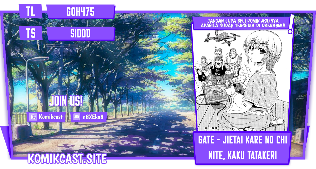 Baca Komik Gate – Jietai Kare no Chi nite Kaku Tatakeri Chapter 118.5 Gambar 1