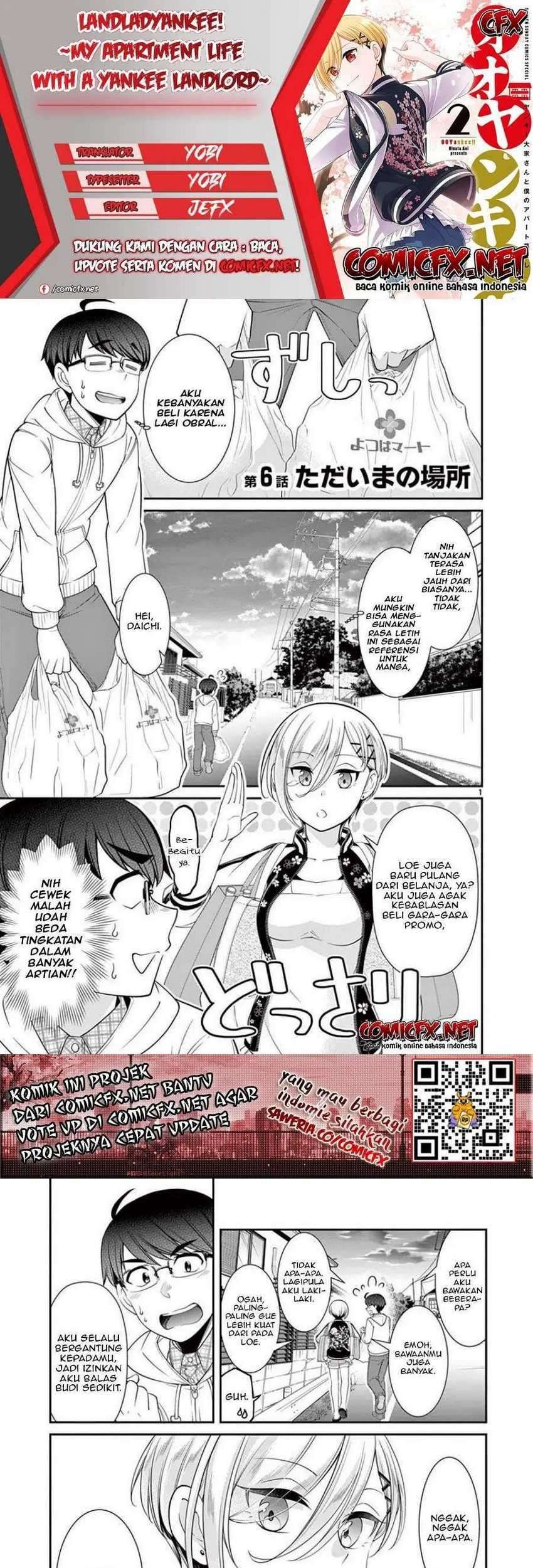 Baca Komik LandLadyankee! ~My Apartment Life with a Yankee Landlord~ Chapter 6 Gambar 1
