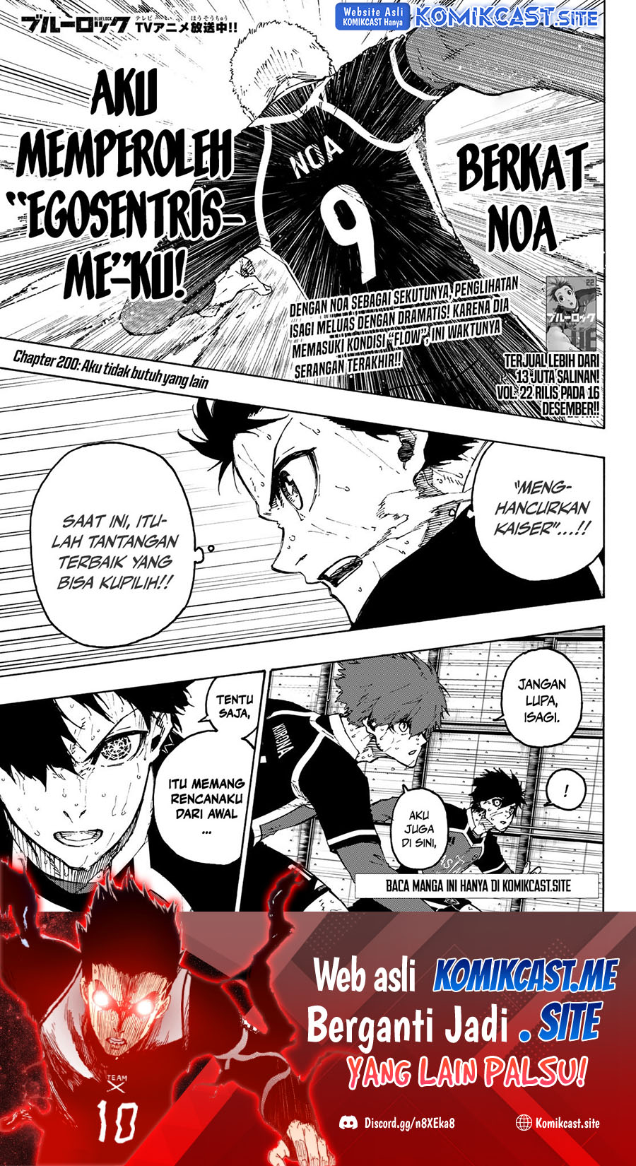 Baca Manga Blue Lock Chapter 200 Gambar 2