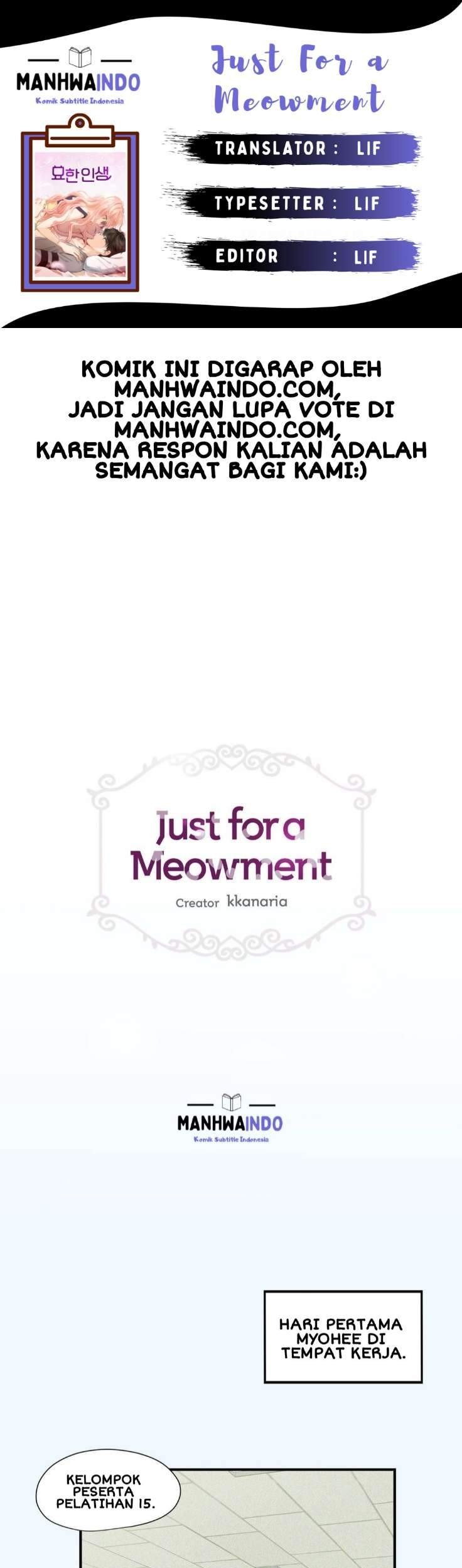 Baca Komik Just for a Meowment Chapter 16 Gambar 1