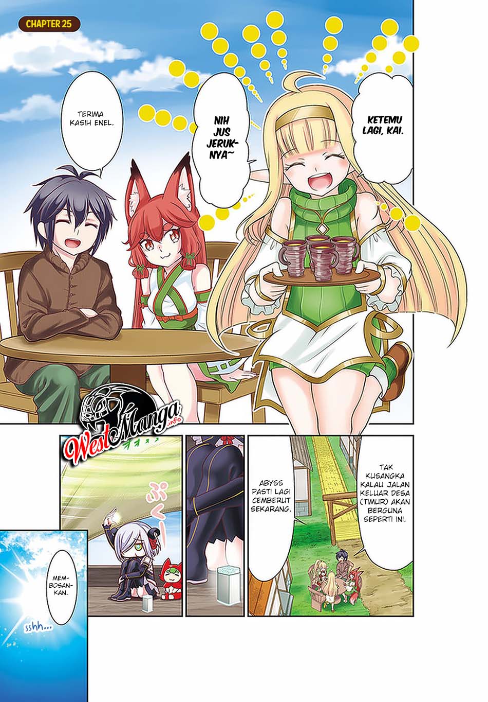 Baca Tenohira Kaitakumura de Isekai Kenkouki ~Fueteku Yome-tachi to Nonbiri Mujintou Raifu~ Chapter 25 Gambar 2