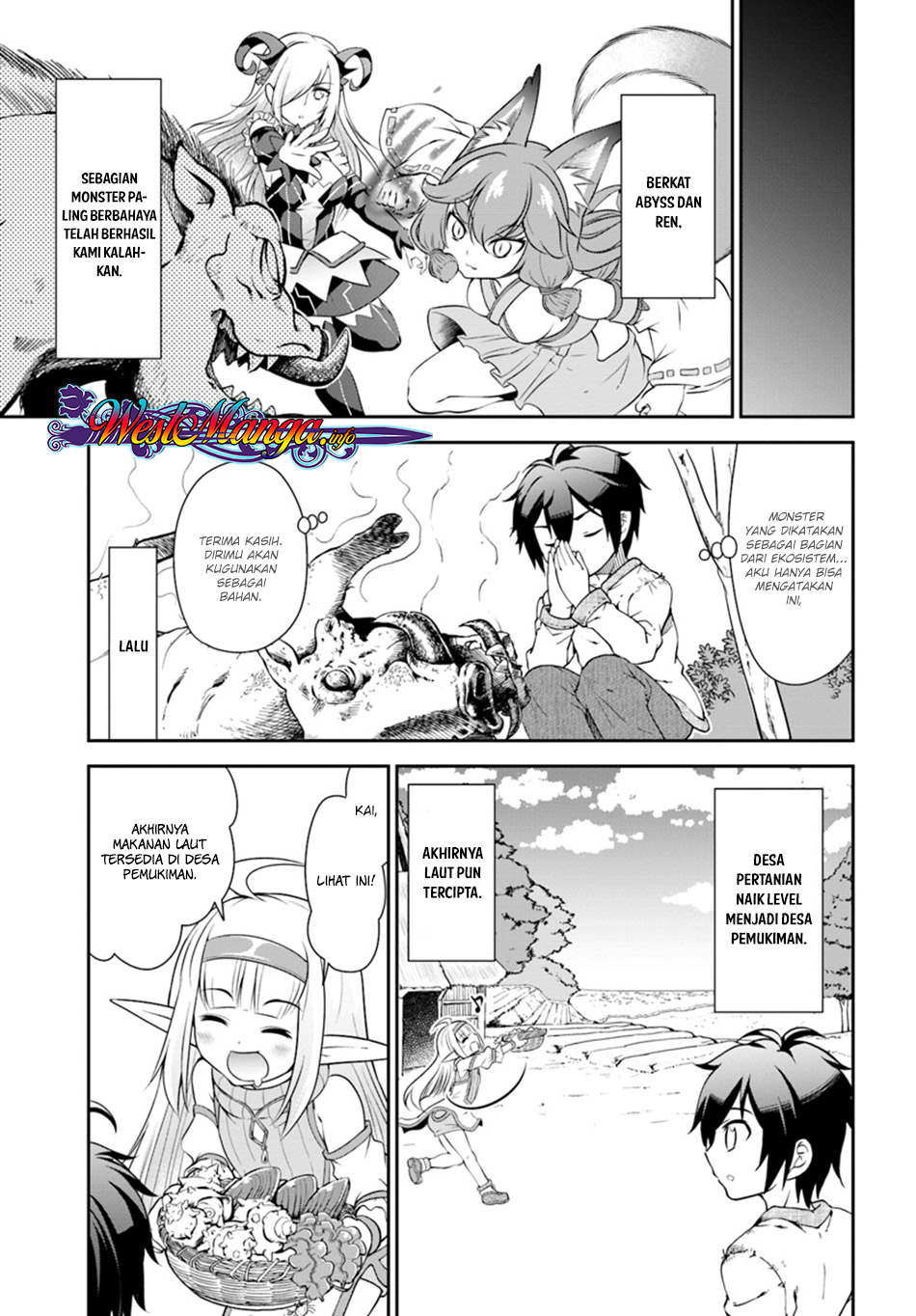 Tenohira Kaitakumura de Isekai Kenkouki ~Fueteku Yome-tachi to Nonbiri Mujintou Raifu~ Chapter 09 Gambar 9
