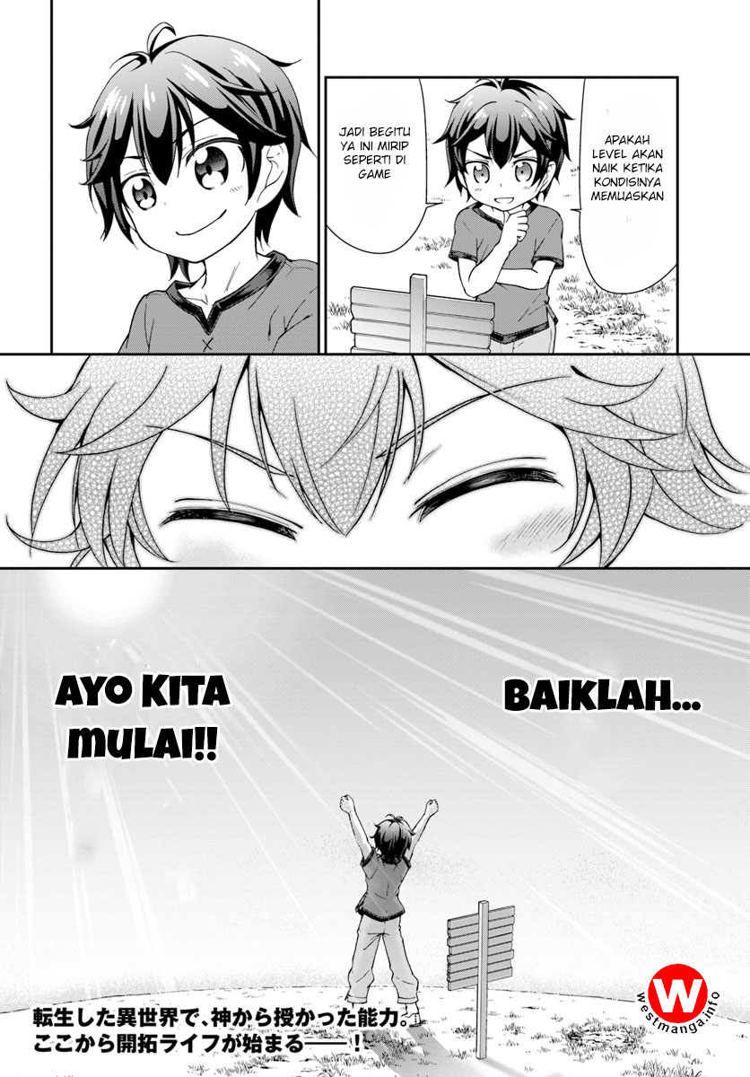 Tenohira Kaitakumura de Isekai Kenkouki ~Fueteku Yome-tachi to Nonbiri Mujintou Raifu~ Chapter 01 Gambar 30