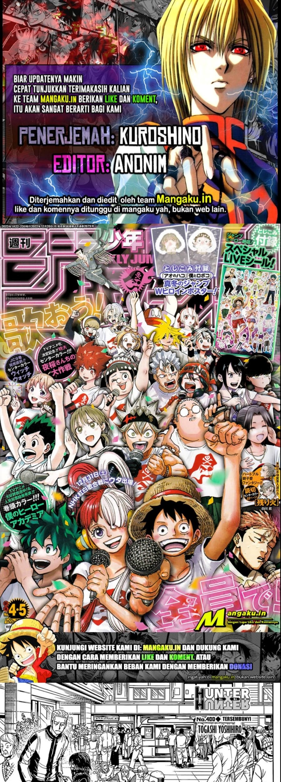 Baca Komik Hunter x Hunter Chapter 400 Gambar 1
