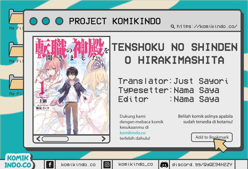 Baca Komik Tenshoku no Shinden o Hirakimashita Chapter 15 Gambar 1