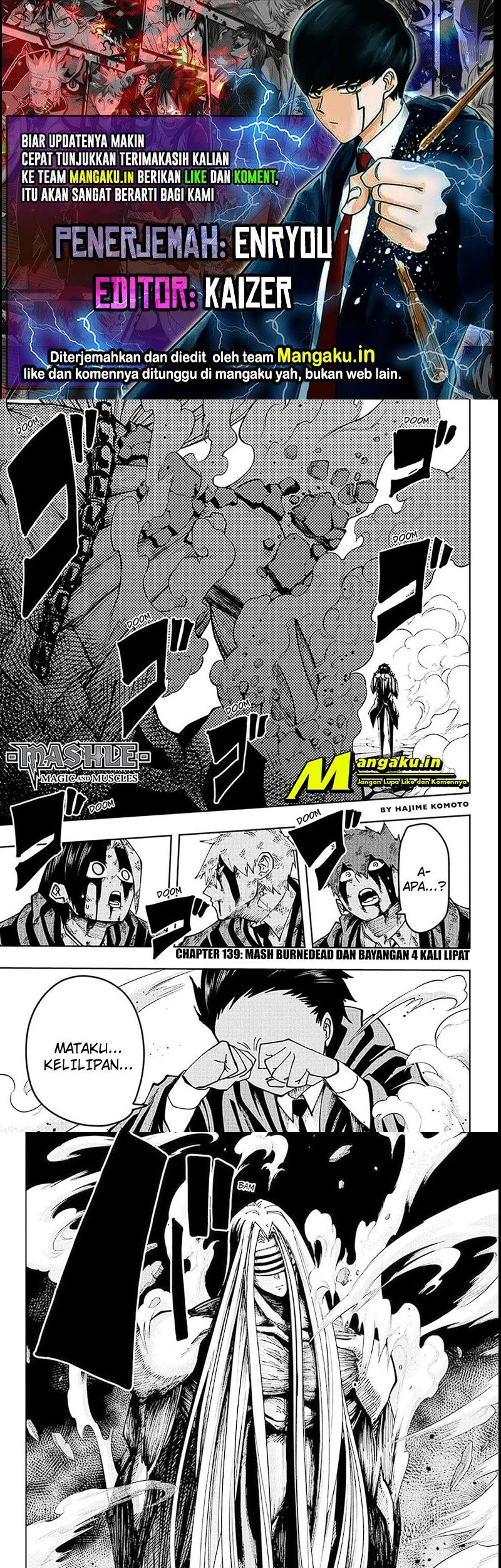 Baca Komik Mashle: Magic and Muscles Chapter 139 Gambar 1