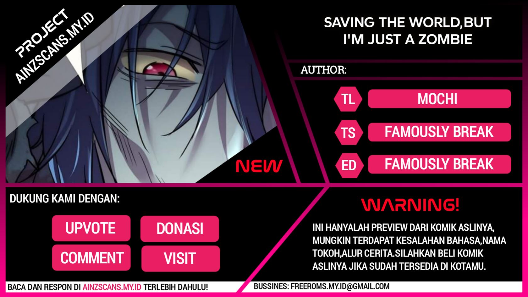 Baca Komik Saving the World, But I’m Just a Zombie! Chapter 01 Gambar 1