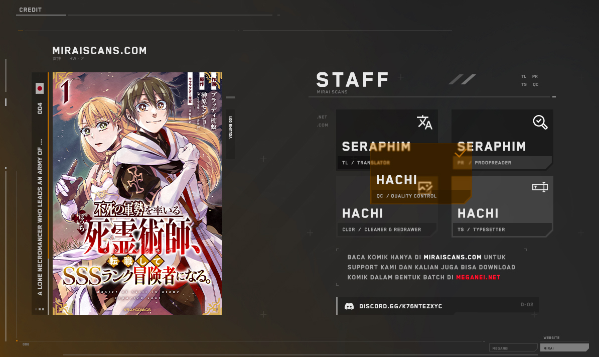 Baca Komik A Lone Necromancer Who Leads an Army of Immortals, Changed His Job to Become an SSS Rank Adventurer Chapter 04 Gambar 1
