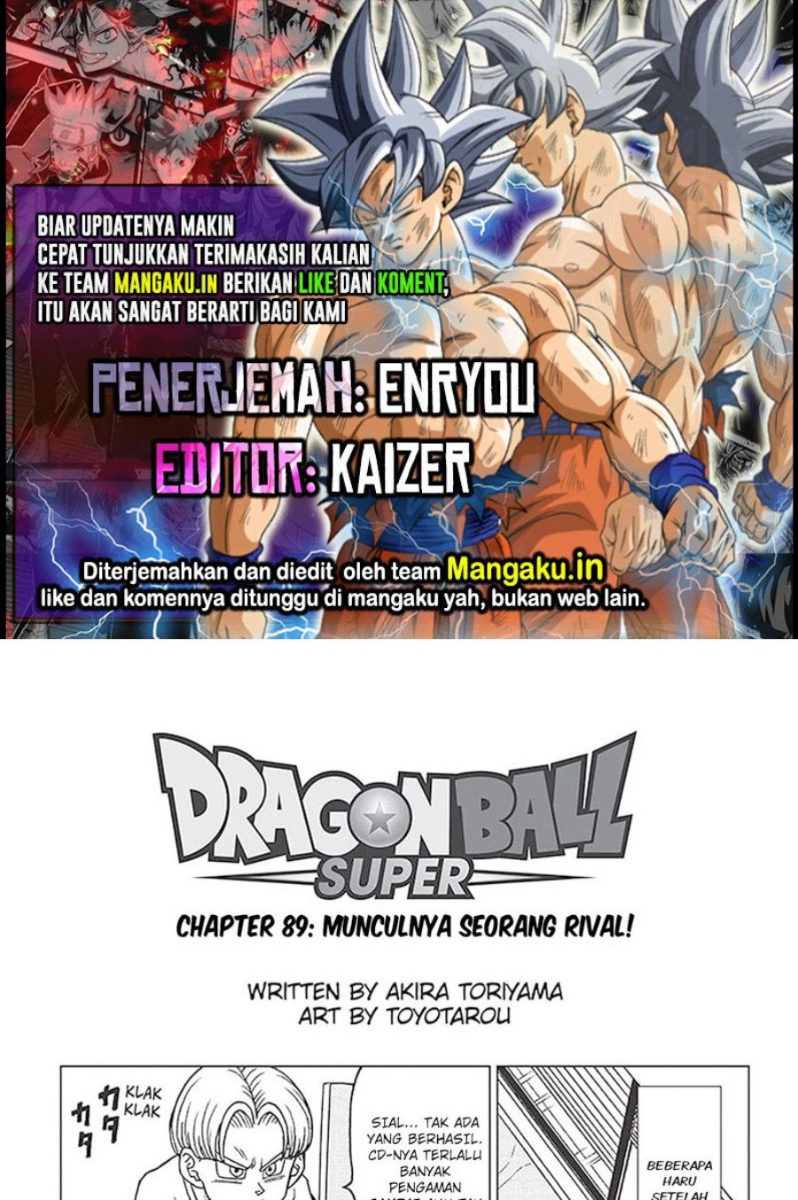 Baca Komik Dragon Ball Super Chapter 89.1 Gambar 1