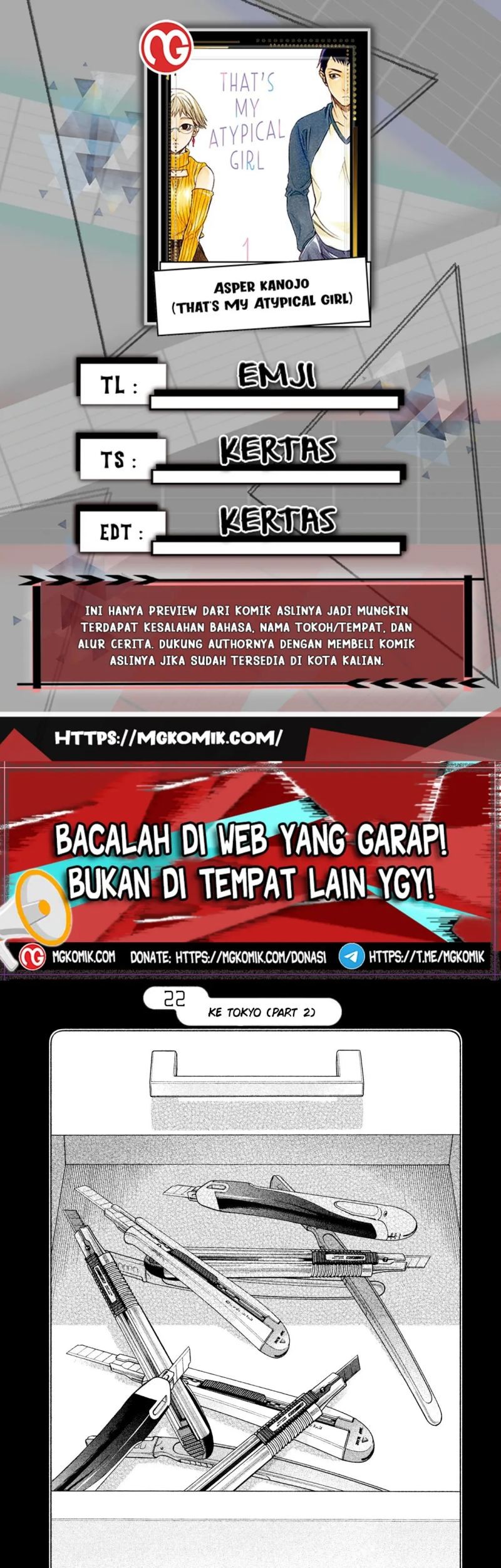 Baca Komik Asuperu Kanojo Chapter 22 Gambar 1