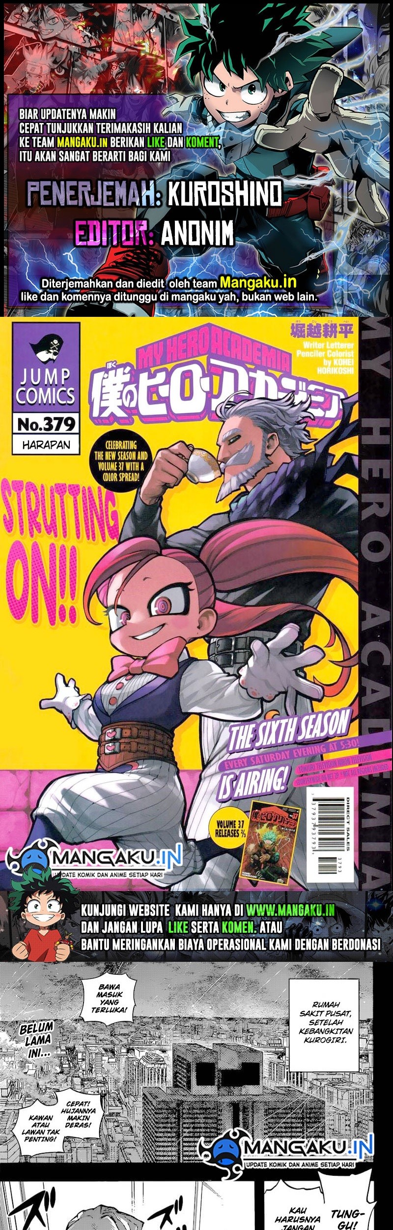 Baca Komik Boku no Hero Academia Chapter 379 Gambar 1