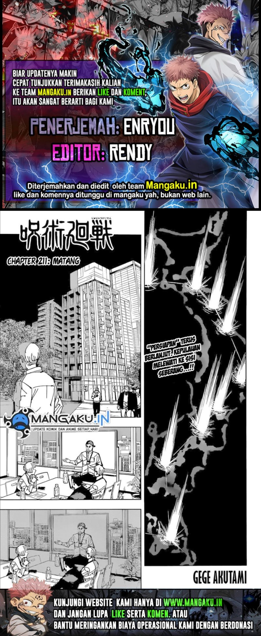 Baca Komik Jujutsu Kaisen Chapter 211 Gambar 1