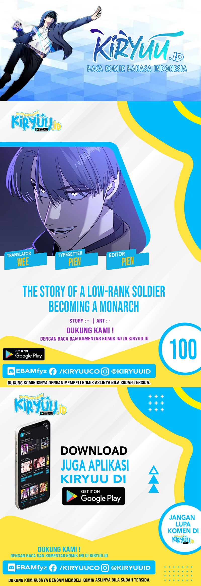 Baca Komik The Story of a Low-Rank Soldier Becoming a Monarch Chapter 100 Gambar 1