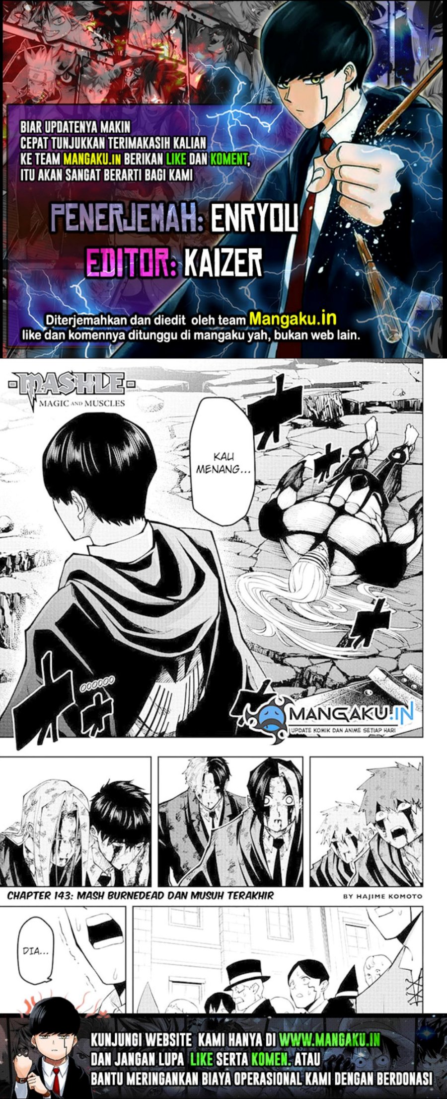 Baca Komik Mashle: Magic and Muscles Chapter 142 Gambar 1