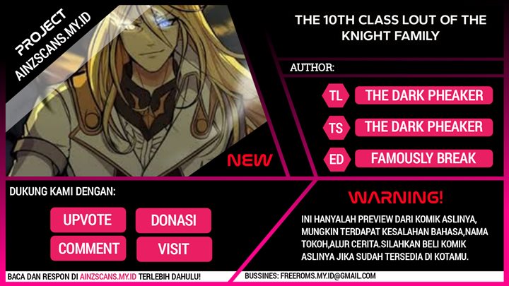 Baca Komik The 10th Class Lout of the Knight Family Chapter 15 Gambar 1
