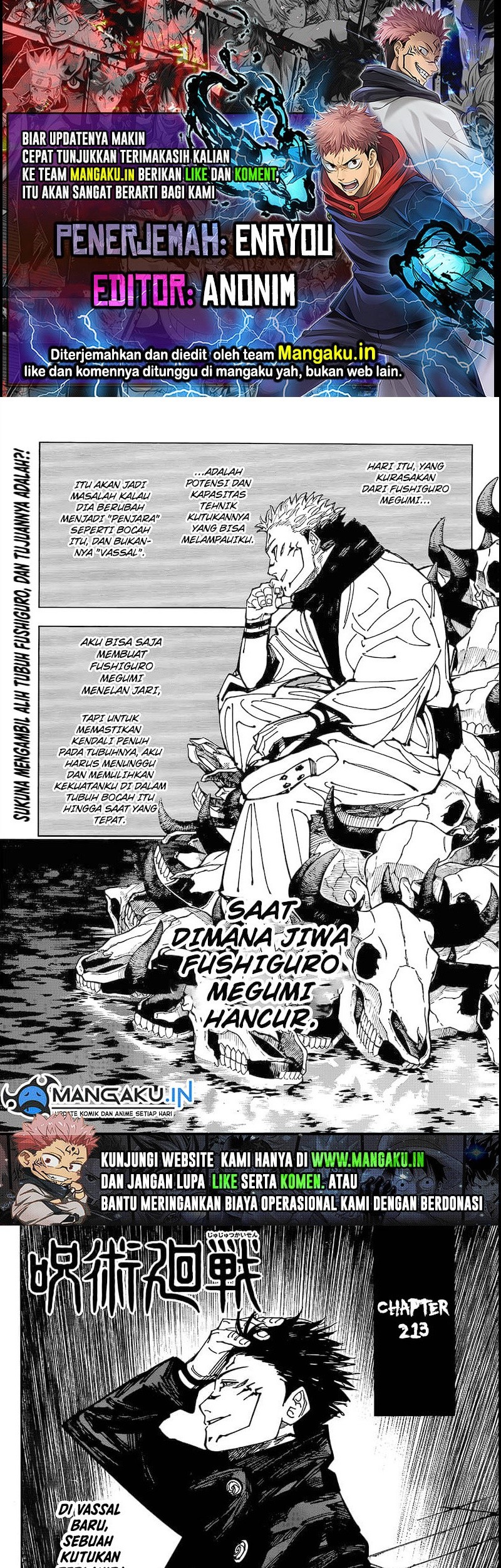 Baca Komik Jujutsu Kaisen Chapter 213 Gambar 1