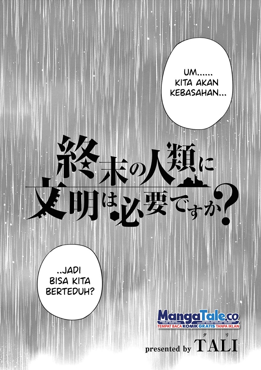 Baca Shuumatsu no Jinrui ni Bunmei wa Hitsuyou desu ka? Chapter 06 Gambar 2