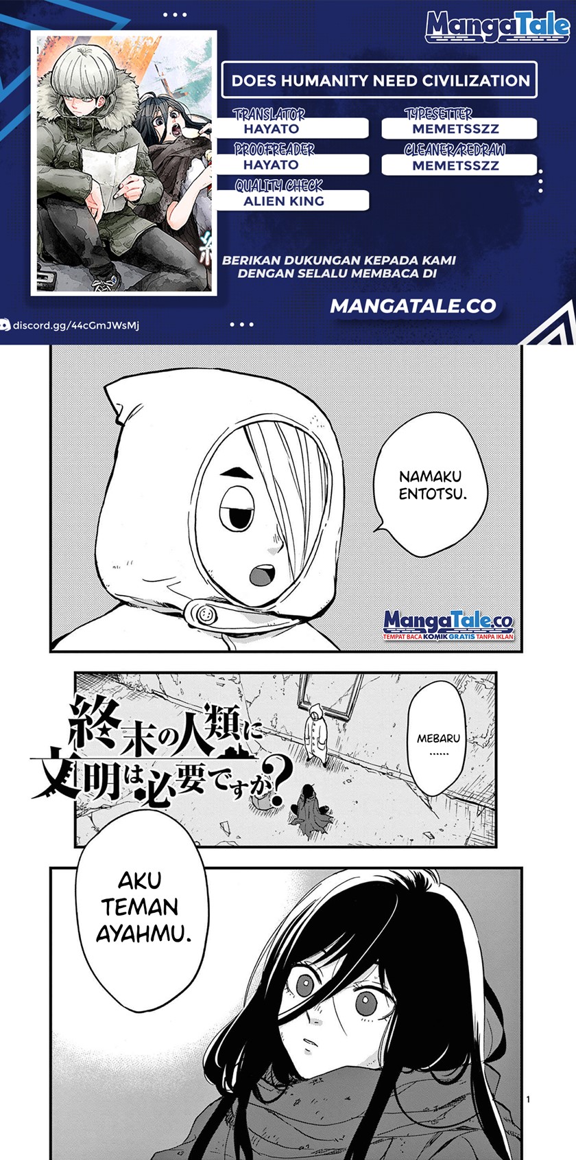 Baca Komik Shuumatsu no Jinrui ni Bunmei wa Hitsuyou desu ka? Chapter 08 Gambar 1